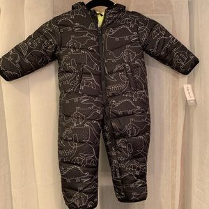 NWT Carter’s Snowsuit Dinosaur Detailing -Size 12M
